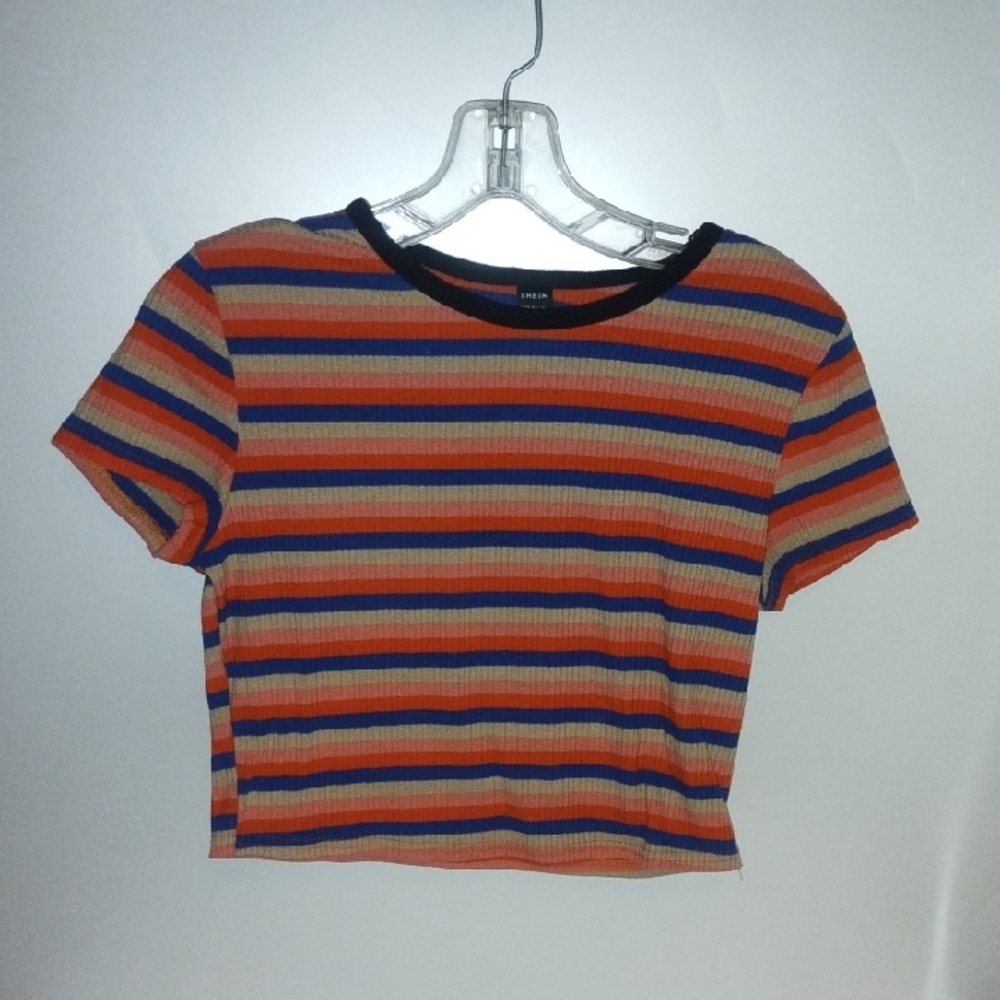 Zara Colorful Striped Crop Top